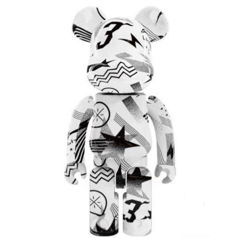 Статуэтка Bearbrick Li-Ning Fashion White Белый Черный в Перми | Loft Concept 