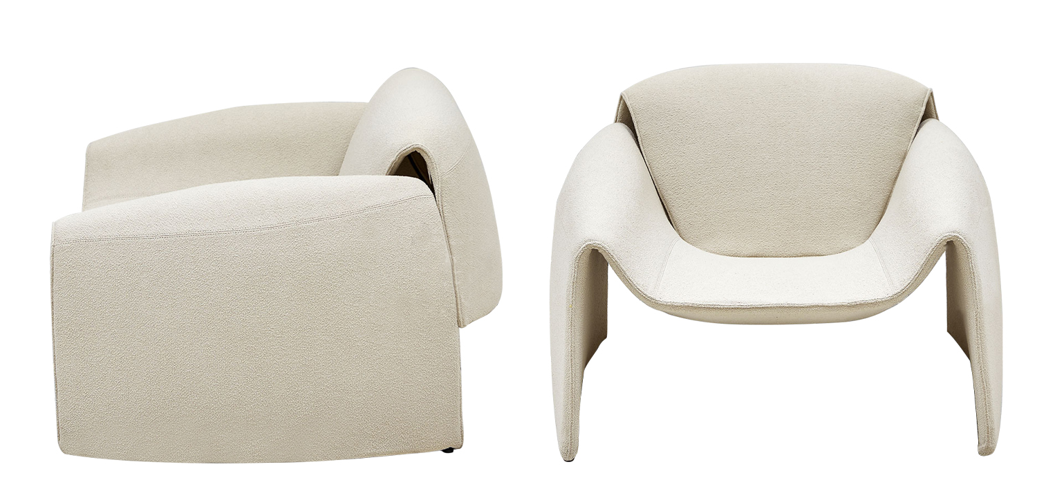 Кресло бежевое в стиле минимализм Chani Beige Armchair - фото