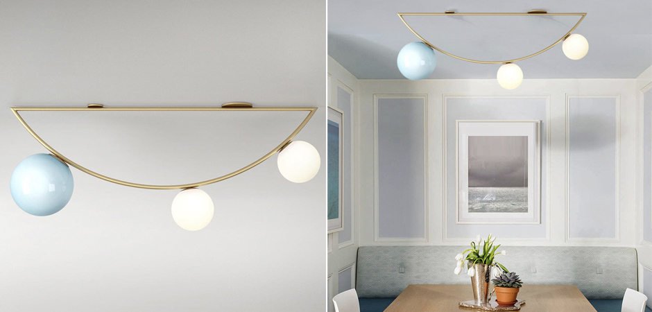 Потолочный светильник Atelier Areti Girlande Ceiling Crescent Blue Потолочный светильник Atelier Areti Girlande Ceiling Crescent Blue - Loft-Concept в Перми