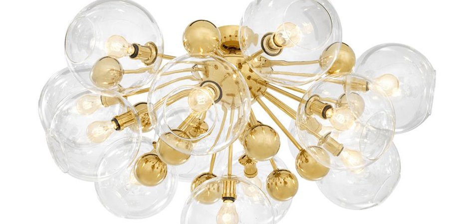 Потолочный светильник Eichholtz Ceiling Lamp Soleil Gold Потолочный светильник Eichholtz Ceiling Lamp Soleil Gold - Loft-Concept в Перми