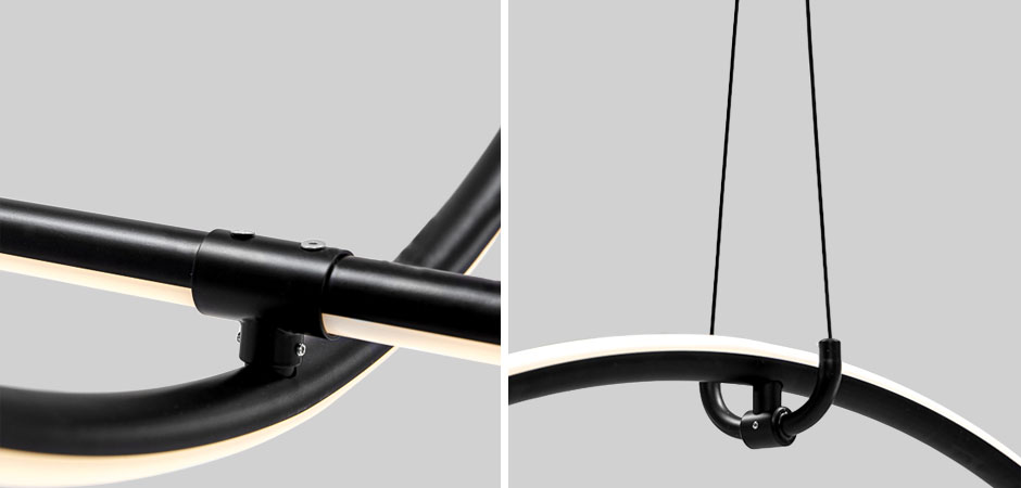 Подвесной светильник Black LED Circle Lamp Подвесной светильник Black LED Circle Lamp - Loft-Concept в Перми