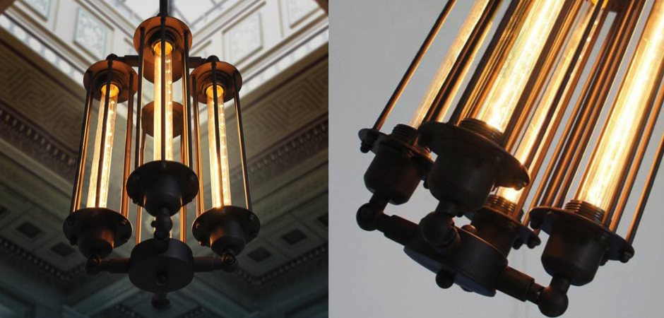 Подвесной светильник Loft Industrial Edison Cage Vertical Quatro Подвесной светильник Loft Industrial Edison Cage Vertical Quatro - Loft-Concept в Перми