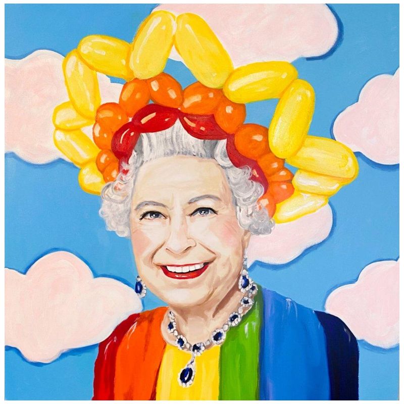 Картина Queen Elizabeth in Balloon Sunshine Crown Мульти в Перми | Loft Concept 