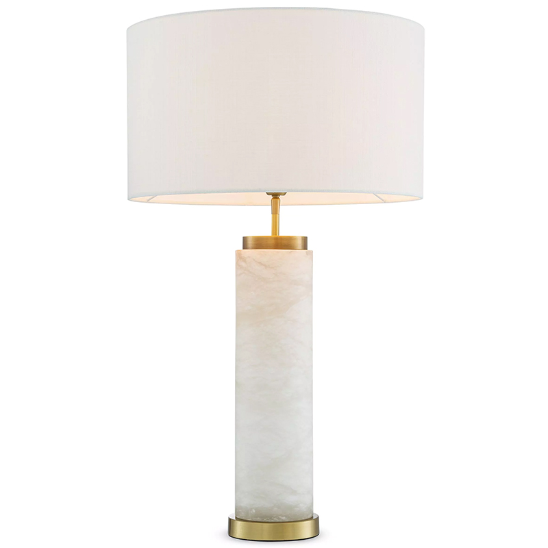 Настольная лампа Eichholtz Table Lamp Lxry Alabaster Белый Латунь Кремовый в Перми | Loft Concept 