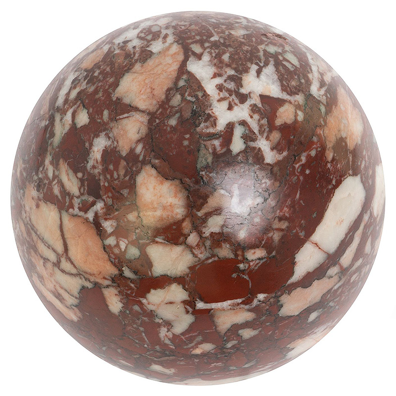 Шар декоративный из натурального камня Креноид Красный Natural Stone Spheres Коричневый Оранжевый Белый Красный в Перми | Loft Concept 