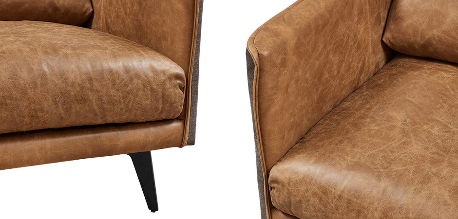 Кресло Caramel Leather & Textiles Armchair Кресло Caramel Leather & Textiles Armchair - Loft-Concept в Перми