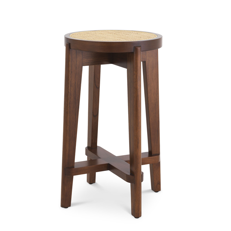 Полубарный стул Eichholtz Counter Stool Dareau brown Бежевый Коричневый в Перми | Loft Concept 