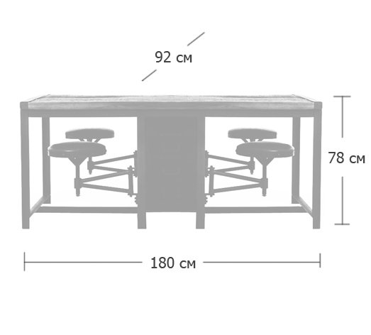 Большой рабочий стол Rupert Work Table Rustic в Перми