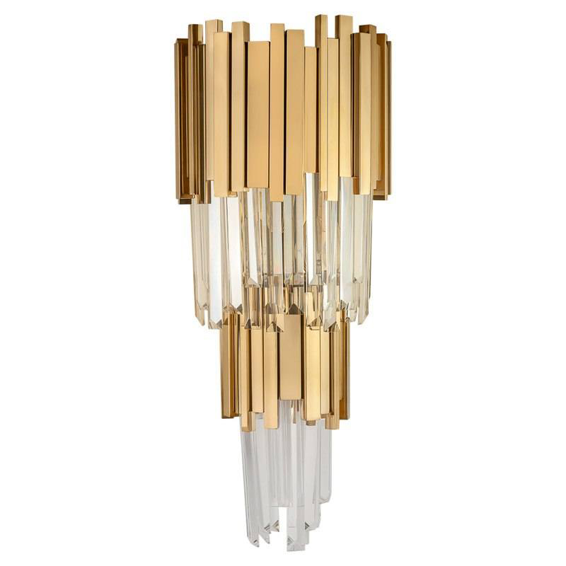 Бра Luxxu Modern Cascade Wall Lamp Gold 58 Золотой Прозрачное Стекло в Перми | Loft Concept 