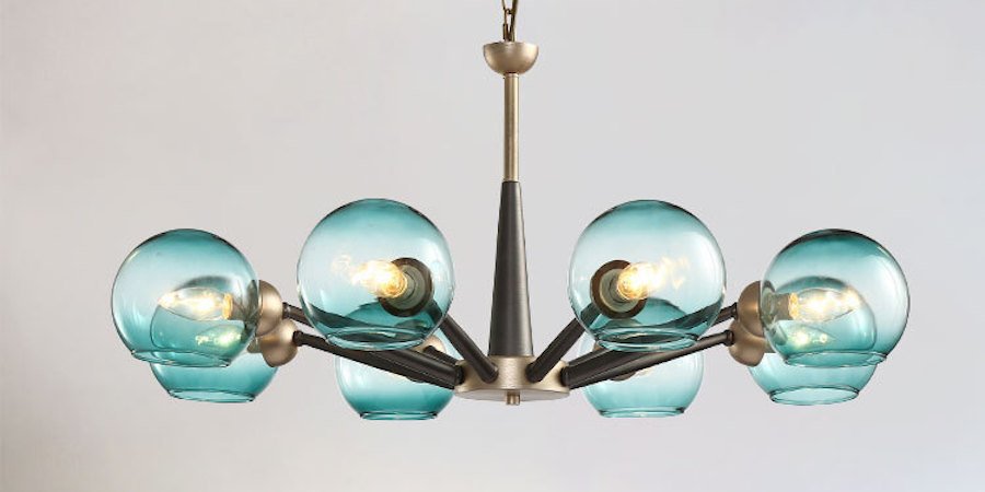 Люстра Thalia chandelier Blue glass Люстра Thalia chandelier Blue glass - Loft-Concept в Перми