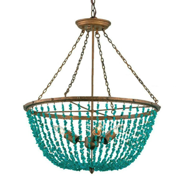 Люстра Turquoise Stone Chandelier Бирюзовый в Перми | Loft Concept 