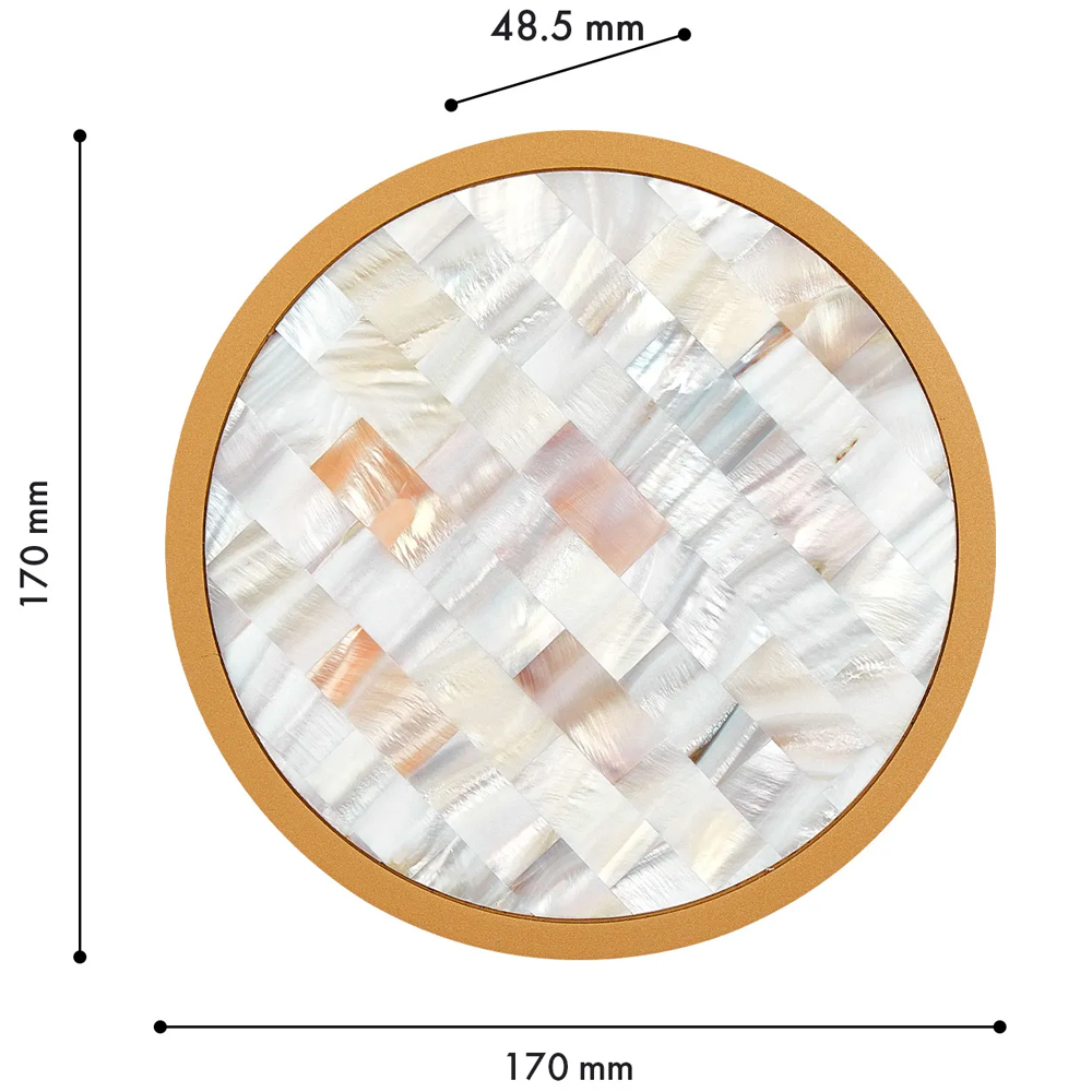 Бра в форме диска с перламутровыми прямоугольниками из морской ракушки Touch of Marine Charm в Перми