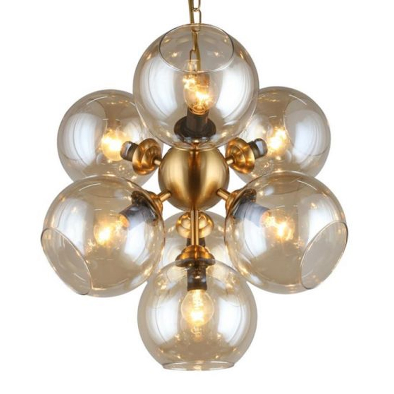 Люстра с дымчатым стеклом Bubble Glass Bronze Люстра с дымчатым стеклом Bubble Glass Bronze - Loft-Concept в Перми