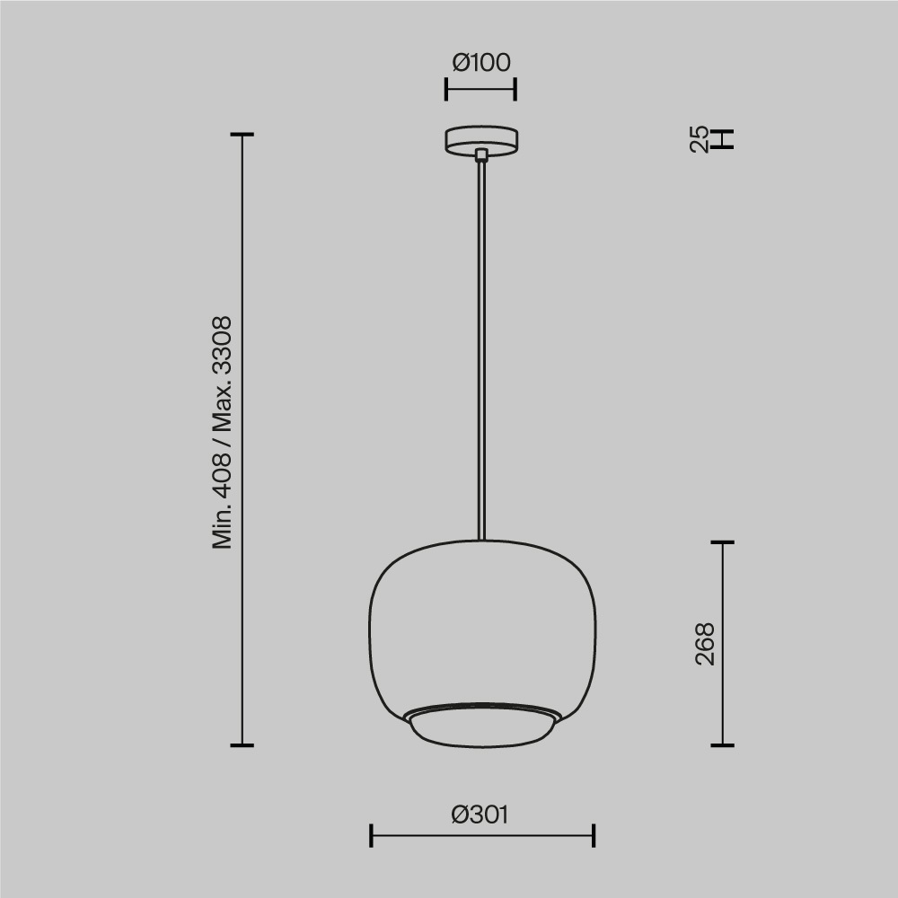Подвесной светильник Brio Белый 3000К 20Вт в Перми