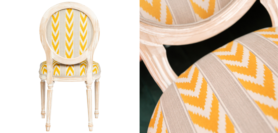 Стул Ikat Pattern с желтым узором Стул Ikat Pattern с желтым узором - Loft-Concept в Перми