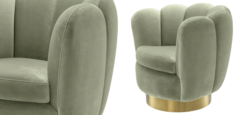 Кресло Eichholtz Swivel Chair Mirage pistache green Кресло Eichholtz Swivel Chair Mirage pistache green - Loft-Concept в Перми
