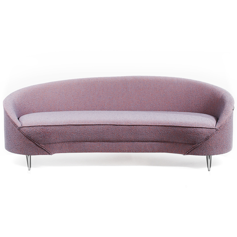 Диван Paulet Sofa Сиреневое Букле Лиловый Хром в Перми | Loft Concept 