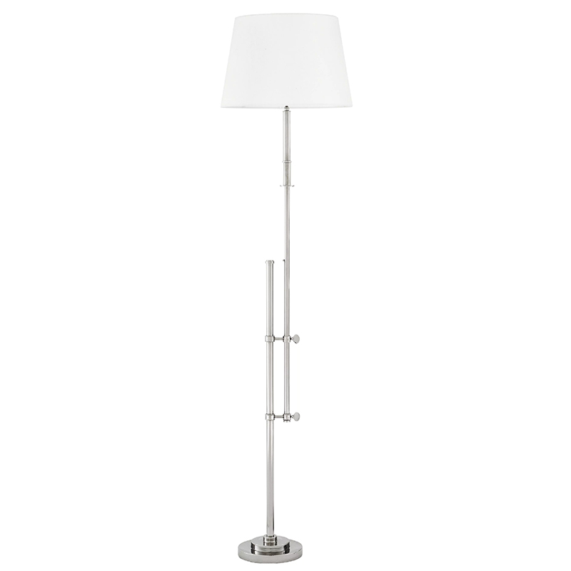 Торшер Eichholtz Floor Lamp Gordini Nickel Никель Белый в Перми | Loft Concept 