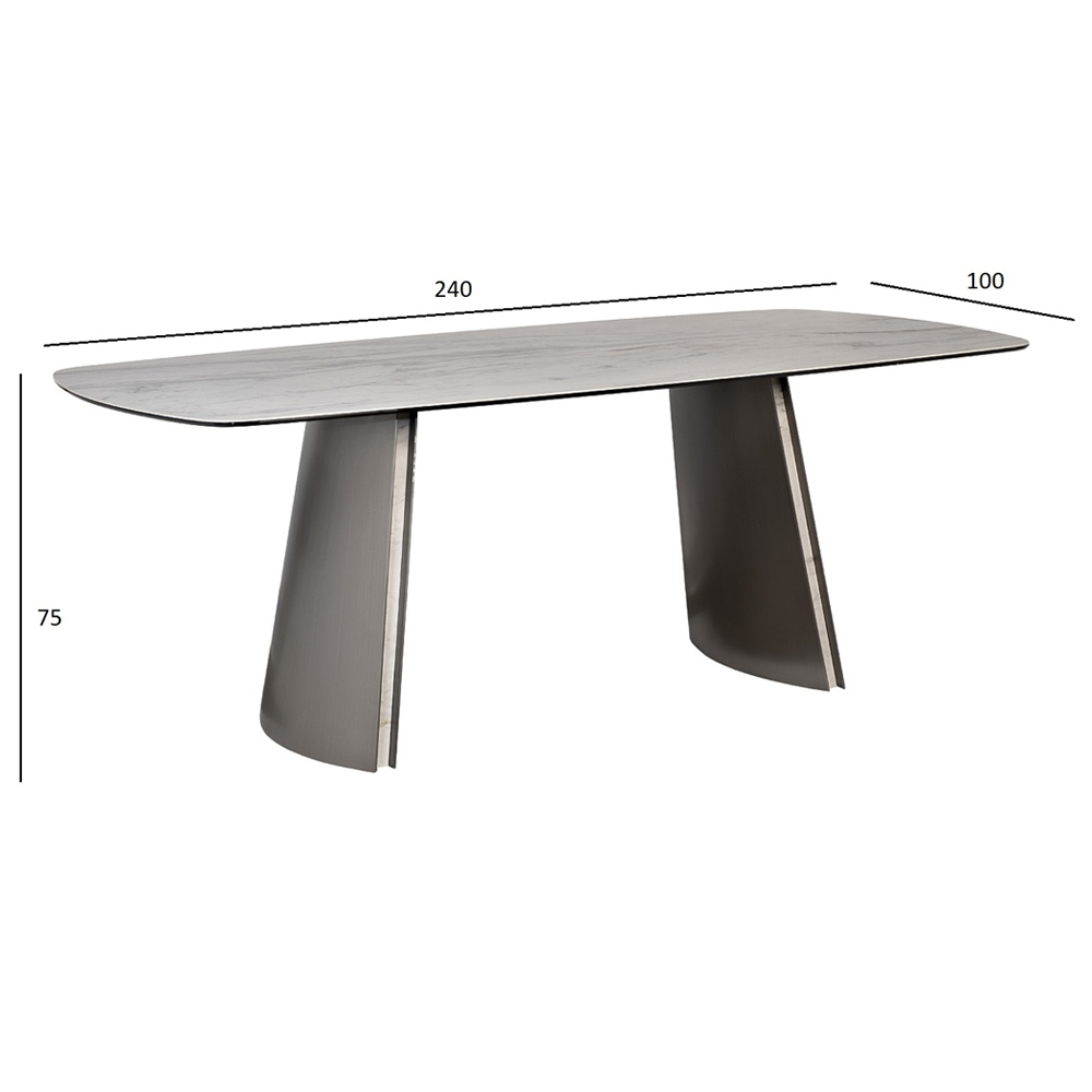 Стол обеденный прямоугольный керамический Ceramic Dining Table в Перми