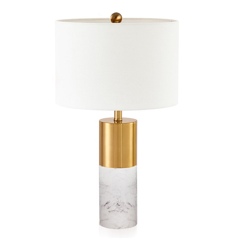 Настольная лампа ZOEY TABLE LAMP With  base White shade Золотой Белый в Перми | Loft Concept 