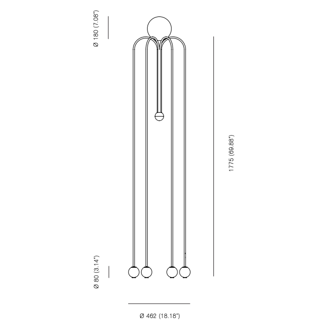 Торшер Michael Anastassiades Fontana Amorosa  Bellagio в Перми