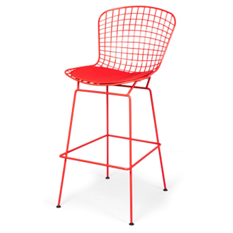 Барный стул Bertoia Barstool Red Красный в Перми | Loft Concept 