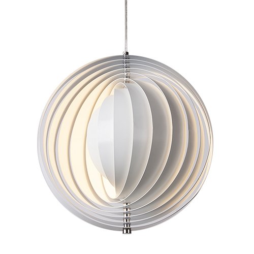 Подвесной светильник Led Pendant Rotates Space Ball Metal Белый в Перми | Loft Concept 