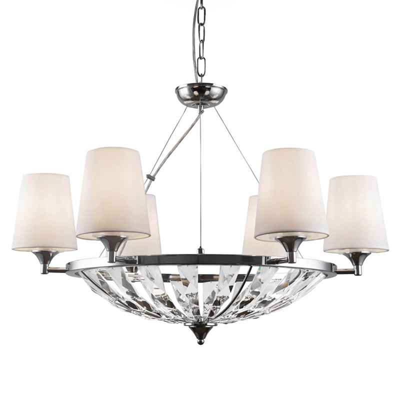 Люстра Odarnat Chandelier chrome Белый Хром в Перми | Loft Concept 