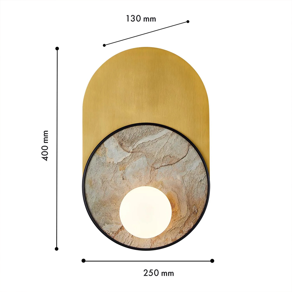 Бра с каменным диском в металлической раме Sandstone Painting в Перми