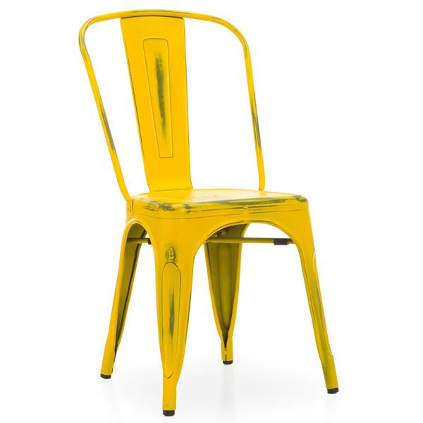 Кухонный стул Tolix Chair Vintage Yellow Желтый в Перми | Loft Concept 