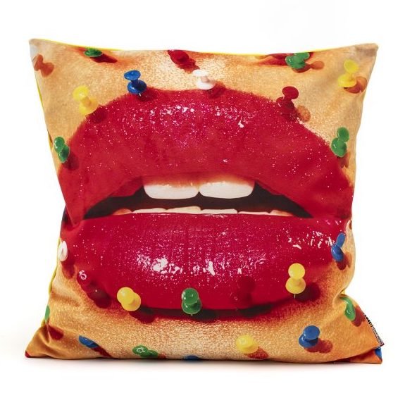 Подушка Seletti Cushion Mouth with pins Design: Toiletpaper Мульти в Перми | Loft Concept 