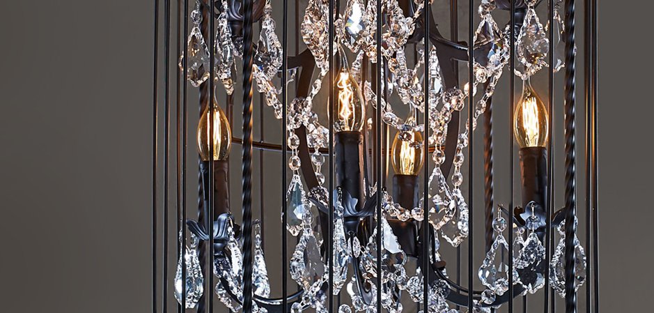 Люстра Steampunk Birdcage Chandelier 45 black Люстра Steampunk Birdcage Chandelier 45 black - Loft-Concept в Перми