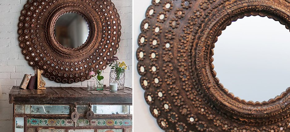 Зеркало Peacock Mirrors circle Restoration Hardware Зеркало Peacock Mirrors circle Restoration Hardware - Loft-Concept в Перми