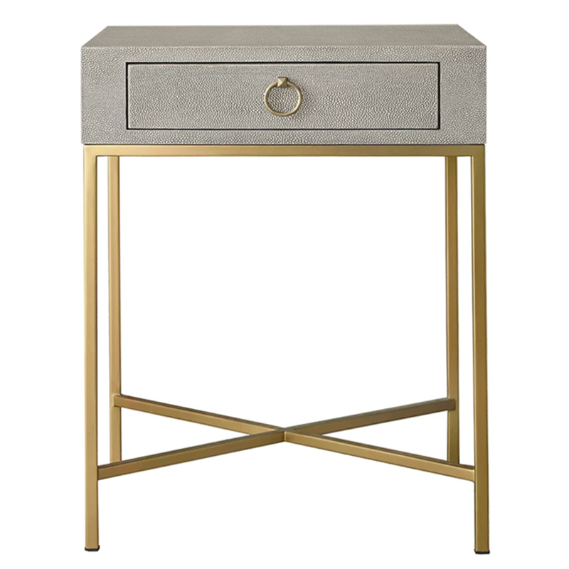 Gaston Stingray Texture Gray Side Table Приставной стол серый скат Золотой Серый в Перми | Loft Concept 