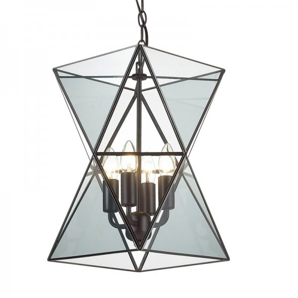 Люстра PolyPyramid Glass Pendant 4 Прозрачный в Перми | Loft Concept 