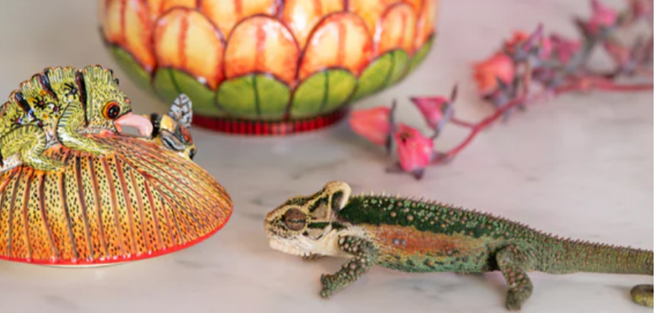Шкатулка Хамелеон Chameleon on Floral Box Шкатулка Хамелеон Chameleon on Floral Box - Loft-Concept в Перми