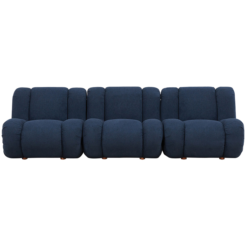 Модульный диван Erasmus Modular Sofa Blue Синий Коричневый в Перми | Loft Concept 