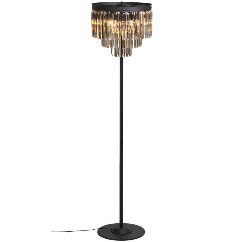 Торшер RH Odeon Amber GLASS Floor Lamp Стекло Амбер Черный в Перми | Loft Concept 