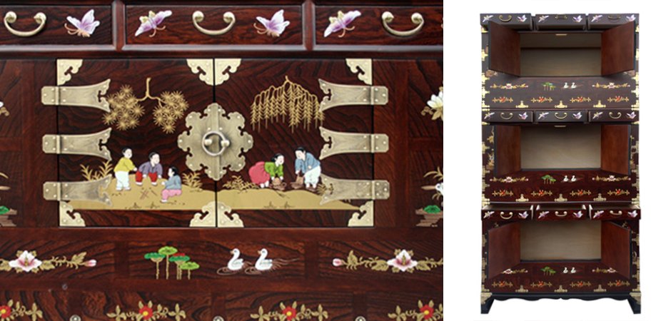 Китайский кабинетный шкаф Chinese cabinet "promenade" Китайский кабинетный шкаф Chinese cabinet "promenade" - Loft-Concept в Перми