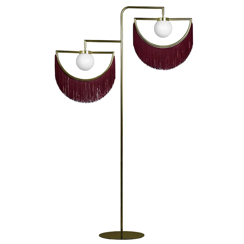 Торшер Wink Standing Lamp by Houtique Wine Золотой Бургундский красный в Перми | Loft Concept 