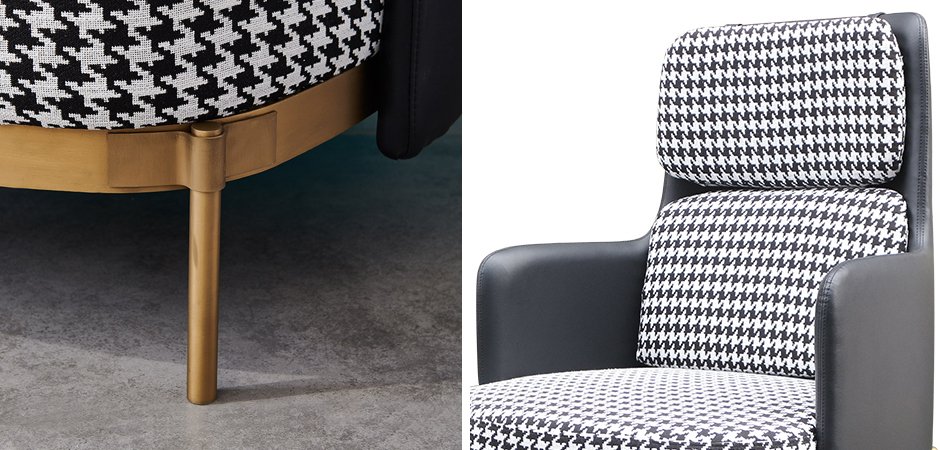 Кресло Pied de poule Gray high Armchair Кресло Pied de poule Gray high Armchair - Loft-Concept в Перми