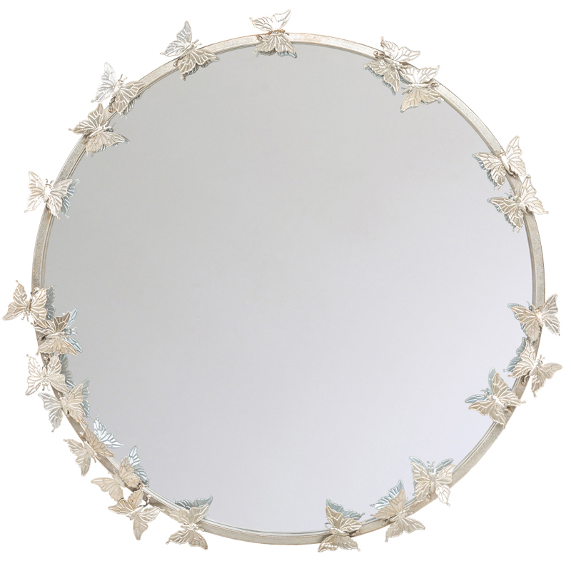 Зеркало Butterflies Circle Silver Mirror  в Перми | Loft Concept 