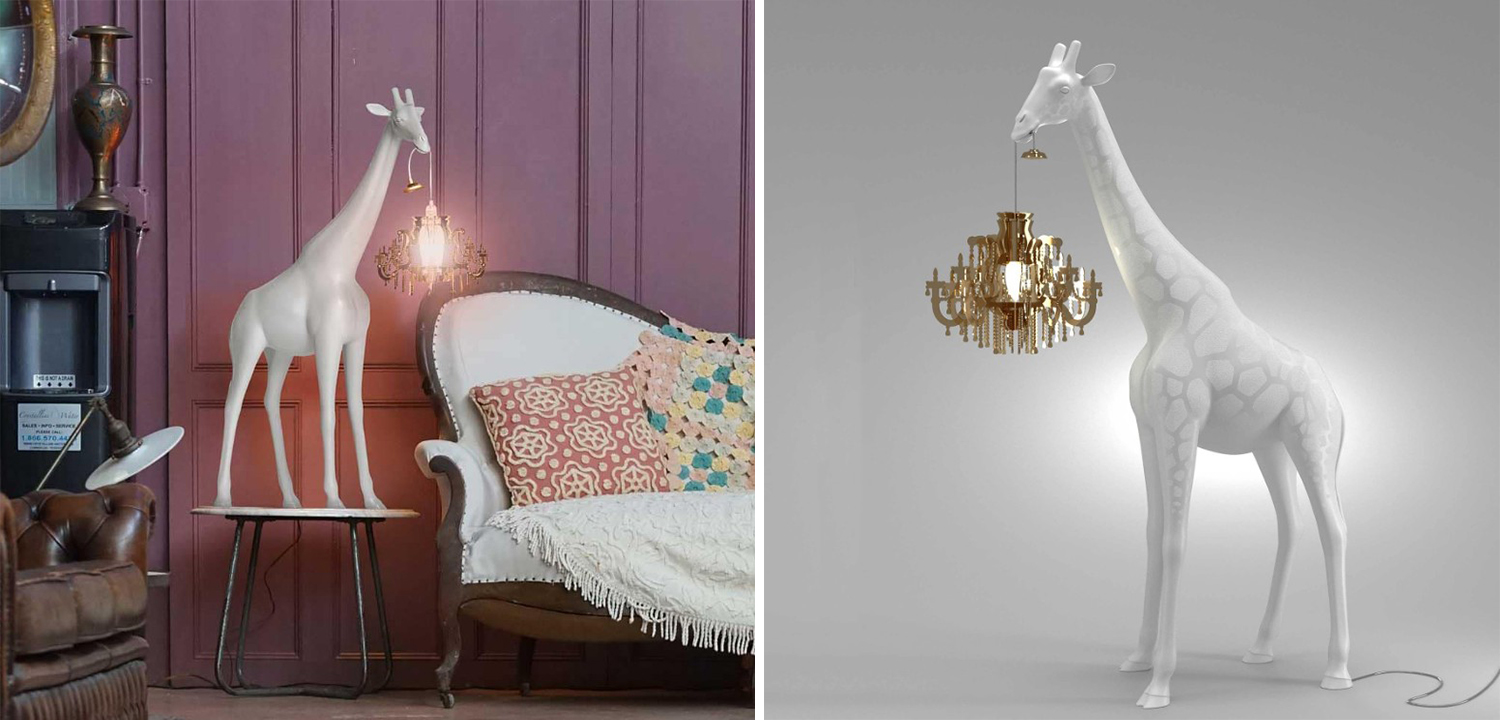 Настольная лампа белый жираф White Giraffe Table Lamp - фото №1