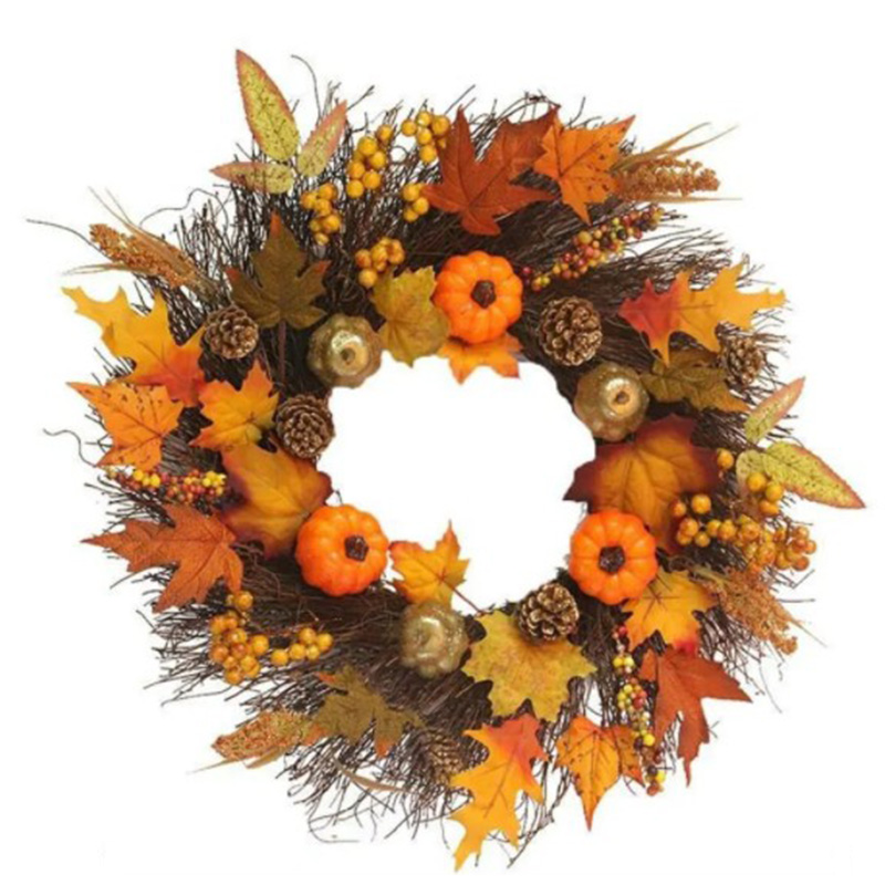 Аксессуар на стену Halloween Wreath Оранжевый Коричневый в Перми | Loft Concept 