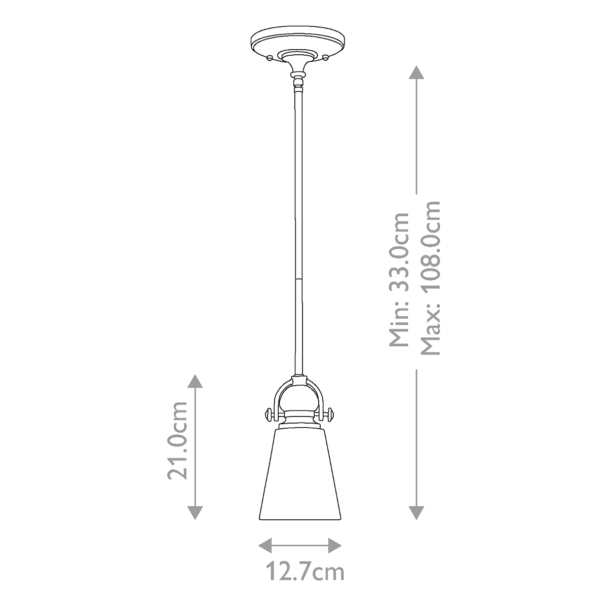 Подвесной светильник бронзового цвета с матовым стеклянным плафоном в форме конуса Hinkley в Перми