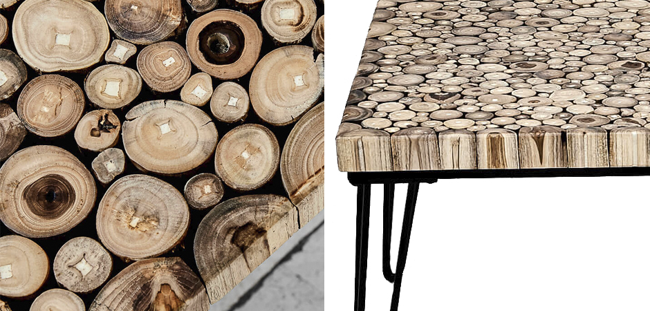 Кофейный стол Tree Cuts square coffee table Кофейный стол Tree Cuts square coffee table - Loft-Concept в Перми