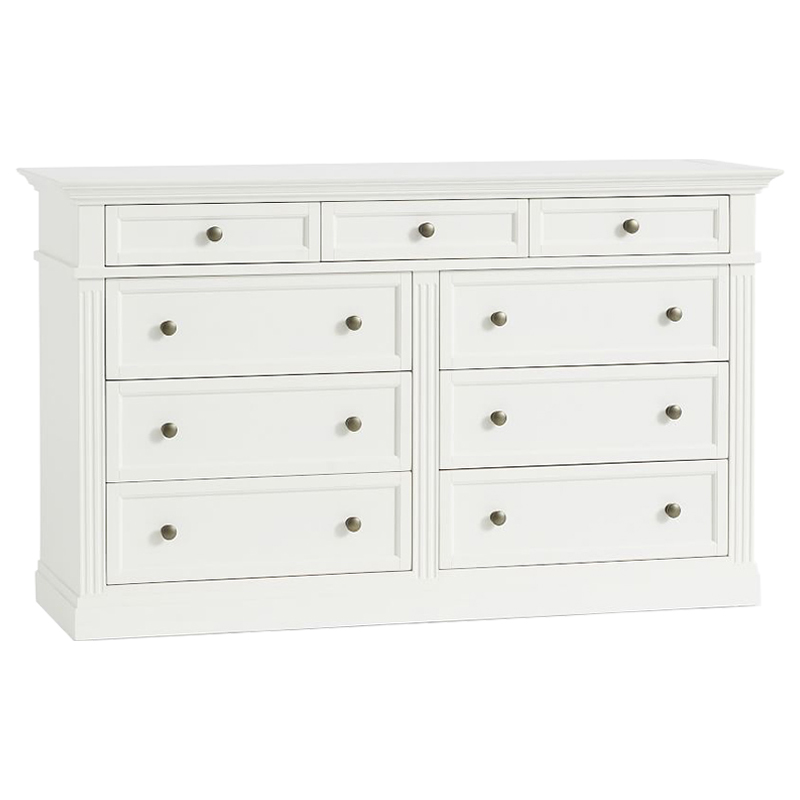 Комод 9 ящиков Benjamin Chest of 9 Drawers Бежево-серый Белый Коричневый в Перми | Loft Concept 