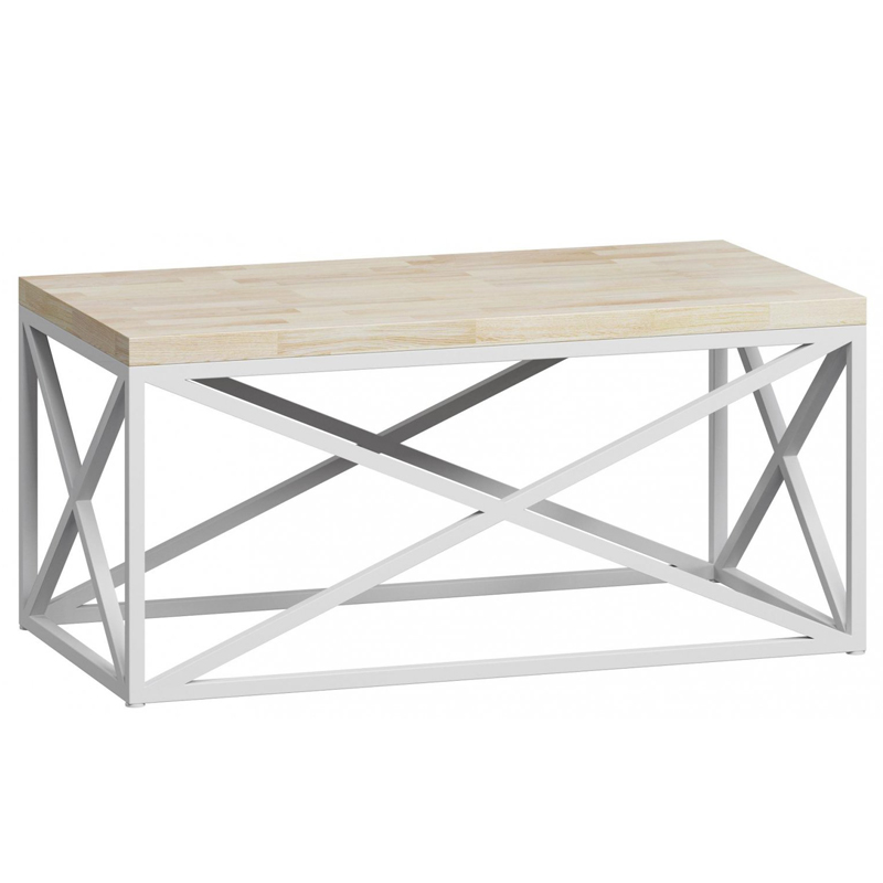 Кофейный стол Industrial Oak Geometric Coffee Table white Белый в Перми | Loft Concept 