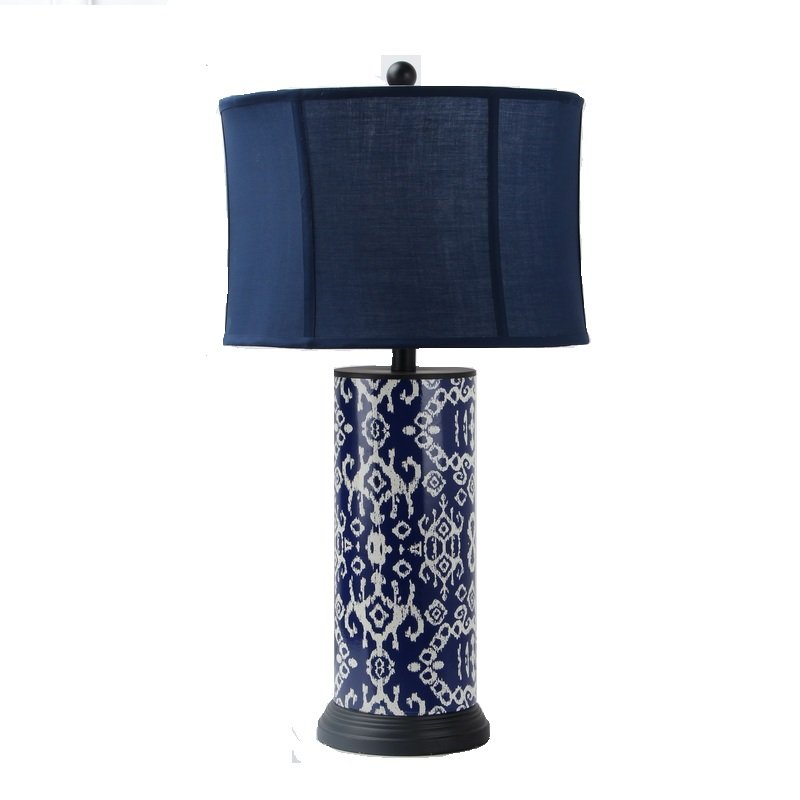 Настольная лампа Deep Blue Table Lamp Синий Белый в Перми | Loft Concept 