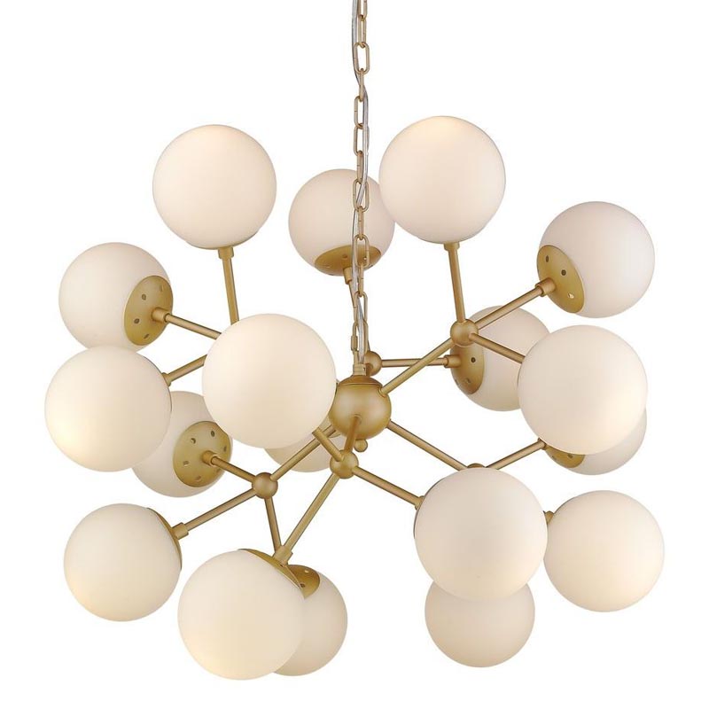 Люстра Berries Chandelier white matt 75 Золотой Белое матовое стекло в Перми | Loft Concept 